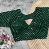 Rk Blouse Georgette Designer Deep Neck Blouse Wholesale Market In Surat	